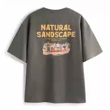 PEACEBIRD MEN Summer Artist Series Colorblock Back Print T-Shirt