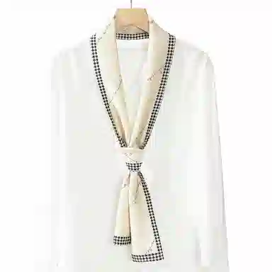 上海故事 春秋韩版潮流气质窄边文艺风西装出行 聚酯纤维 丝巾 女款