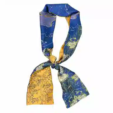 上海故事 春秋韩版潮流气质窄边文艺风西装出行 聚酯纤维 丝巾 女款