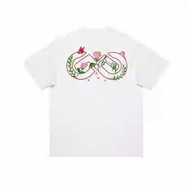 BOS BEAR Floral Embroidered T-Shirt