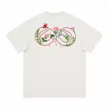 BOS BEAR Floral Embroidered T-Shirt