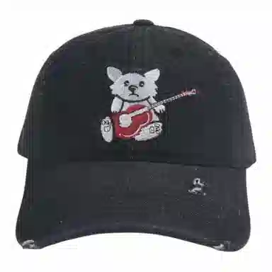 优莲茵 韩版可爱简约卡通狐狸刺绣  四季通用复古遮阳防晒水洗牛仔帽 户外运动登山出游 时尚百搭休闲显脸小 棉 鸭舌帽 男女同款情侣款