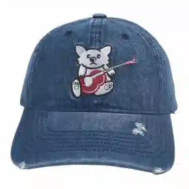 优莲茵 韩版可爱简约卡通狐狸刺绣  四季通用复古遮阳防晒水洗牛仔帽 户外运动登山出游 时尚百搭休闲显脸小 棉 鸭舌帽 男女同款情侣款