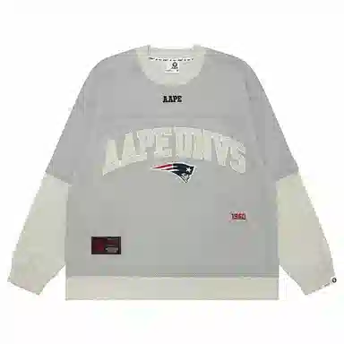 Aape FW24 Long Sleeve Tee White Grey