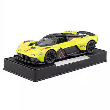 华一 合金超跑收藏摆件 阿斯顿马丁女武神 音效 灯光氛围感展示 成品模型