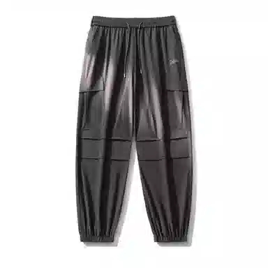 敦煌博物馆 美式复古纯色简约多口袋宽松束脚户外机能伞兵休闲工装裤 男女同款