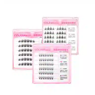 酷乐丝 免胶款-浓密太阳花+漫画睫+小白兔假睫毛 自然纤长款 仿真舒适 自然卷翘 上镜款 多件套 三盒装