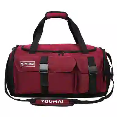 德力熊 大容量训练包多功能干湿分离 牛津布 健身包 男女同款情侣款 黑色\粉色\灰色\酒红色\黄色\紫色\青绿色\桔色