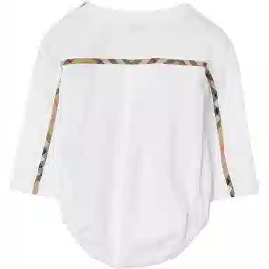 Burberry Check Trim Cotton Bodysuit