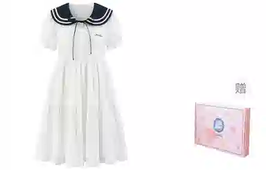 东鲸岁时记 百搭休闲简约短袖连衣裙 女款 白色