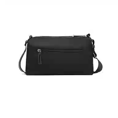 老人头 通勤时尚休闲百搭简约潮流 织物 单肩斜挎包 常规 女款 黑色