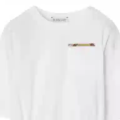 Burberry Check Trim Cotton Bodysuit