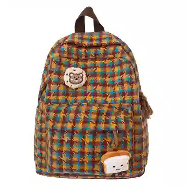 垣途者 日系小清新可爱少女学生书包小背包女 呢子 双肩包 小号 女款 多色