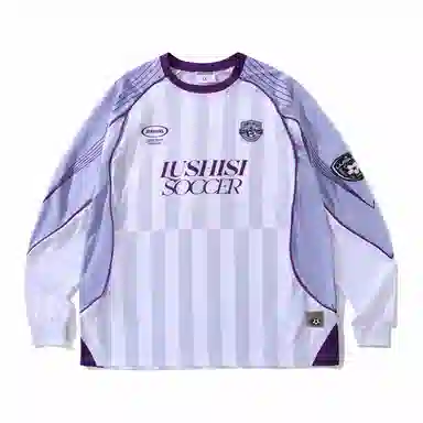 LUSHISI Football Crewneck Long Sleeve Tee