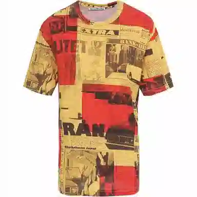 Acne Studios Newspaper Print T-Shirt