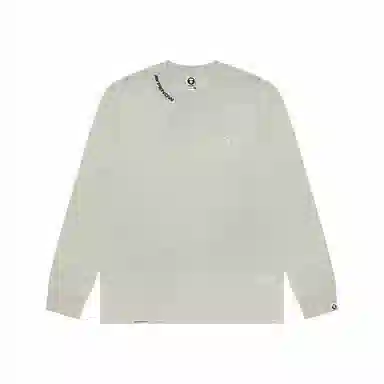 Aape FW24 Crewneck Long Sleeve Tee White