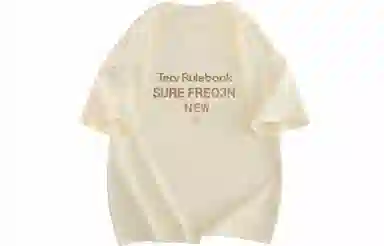 FREO3N Letter Print Crewneck T-Shirt