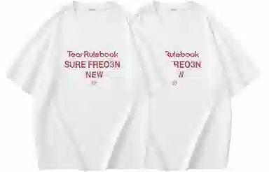 FREO3N Letter Print Crewneck T-Shirt