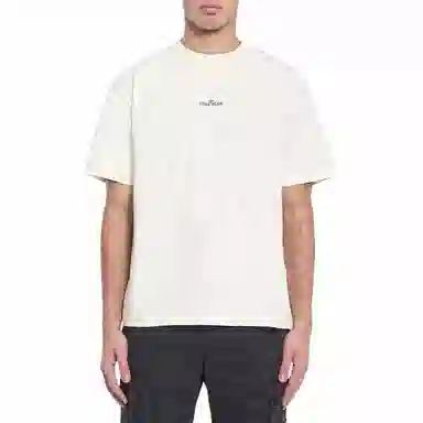 Stone Island Logo Print T-Shirt White