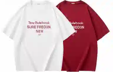 FREO3N Letter Print Crewneck T-Shirt