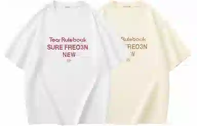 FREO3N Letter Print Crewneck T-Shirt