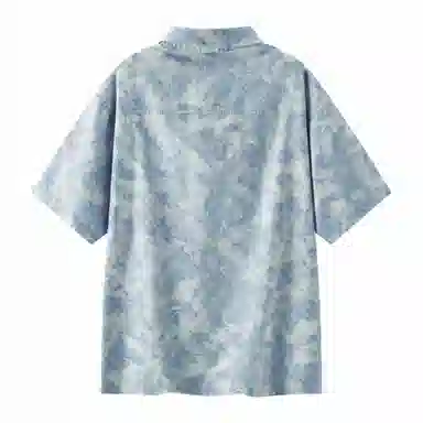 森马 凉感宽松潮流牛仔短袖衬衫 男款