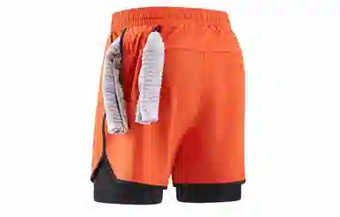 王者荣耀 鲁班七号款 美式基础款反光印花简约篮球跑步训练透气假两件紧身运动休闲短裤 男女同款