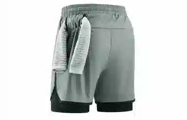 王者荣耀 鲁班七号款 美式基础款反光印花简约篮球跑步训练透气假两件紧身运动休闲短裤 男女同款