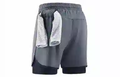 王者荣耀 鲁班七号款 美式基础款反光印花简约篮球跑步训练透气假两件紧身运动休闲短裤 男女同款