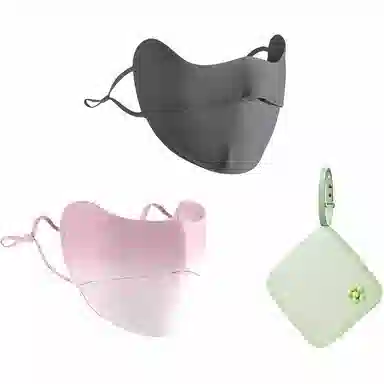 杨同学 杨同学 韩版 防紫外线 遮全脸 夏季薄款 透气冰丝 渐变腮红新 仿丝 防晒面罩 女款