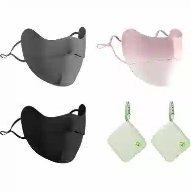 杨同学 杨同学 韩版 防紫外线 遮全脸 夏季薄款 透气冰丝 渐变腮红新 仿丝 防晒面罩 女款