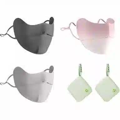 杨同学 杨同学 韩版 防紫外线 遮全脸 夏季薄款 透气冰丝 渐变腮红新 仿丝 防晒面罩 女款