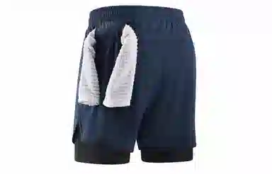 王者荣耀 鲁班七号款 美式基础款反光印花简约篮球跑步训练透气假两件紧身运动休闲短裤 男女同款