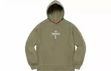 Supreme Cross Box Logo Hooded Sweatshirt