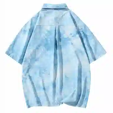快鱼 复古扎染设计简约宽松休闲衬衫 男女同款