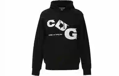 CDG Logo Hoodie Black