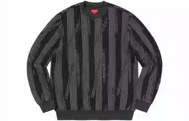 Supreme Textured Stripe Crewneck