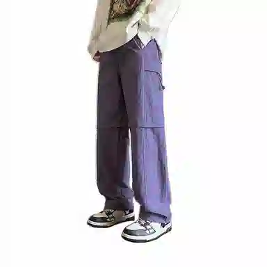 杜克恩 微弹纯色宽松工装裤 男款