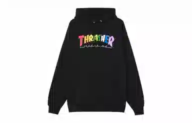 Thrasher Rainbow Mag Hood Black