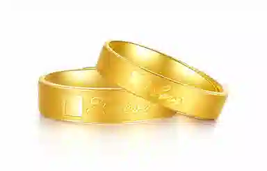 周六福 爱心活口可调节 拉丝 足金 按克计价 黄金戒指 男女同款情侣款