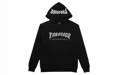 Thrasher Reflective Hood Black