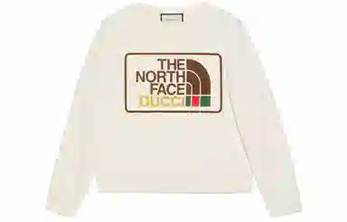 Gucci x The North Face Logo Crewneck Sweatshirt White