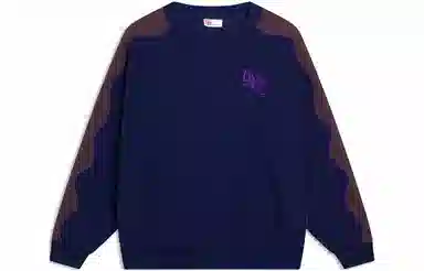 中国李宁 字母刺绣罗纹拼色宽松套头卫衣 男女同款