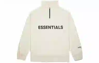 Fear of God Essentials FW20 Half Zip Sweatshirt Cream