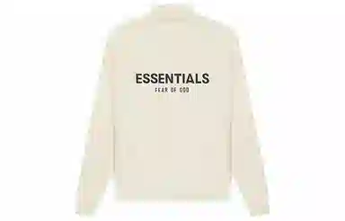 Fear of God Essentials SS21 Mockneck Half Zip ButtercreamCrea Logo