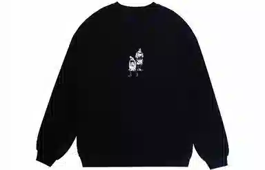 Organic Emotion Punk Print Sweatshirt Black