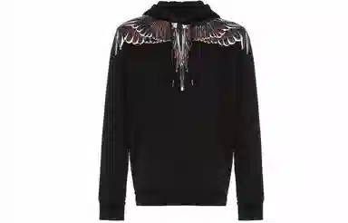 Marcelo Burlon Wing Print Hoodie Black