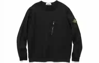 Stone Island SS23 Logo Crewneck Sweatshirt Black