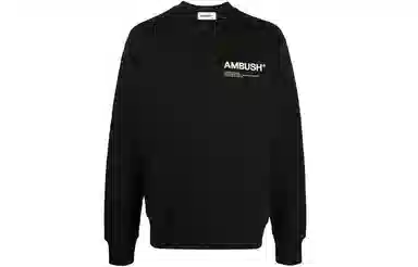 AMBUSH FW21 Logo Long Sleeve Sweatshirt Black