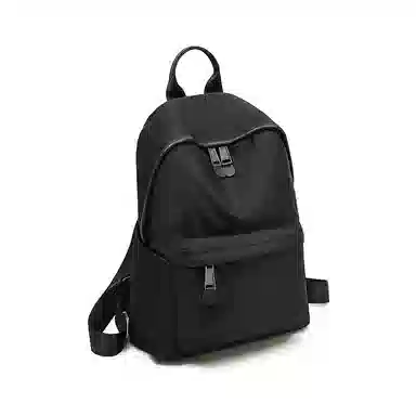 老人头 轻便出行通勤高颜值小众设计感百搭背包 牛皮 双肩包 常规 女款 黑色